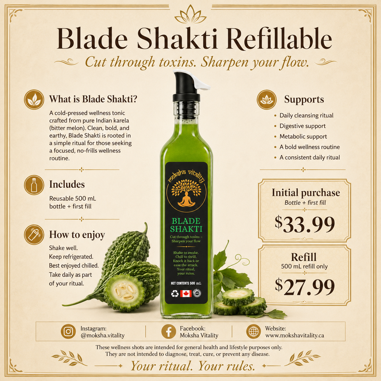 Blade Shakti 500 mL Bottle Refill