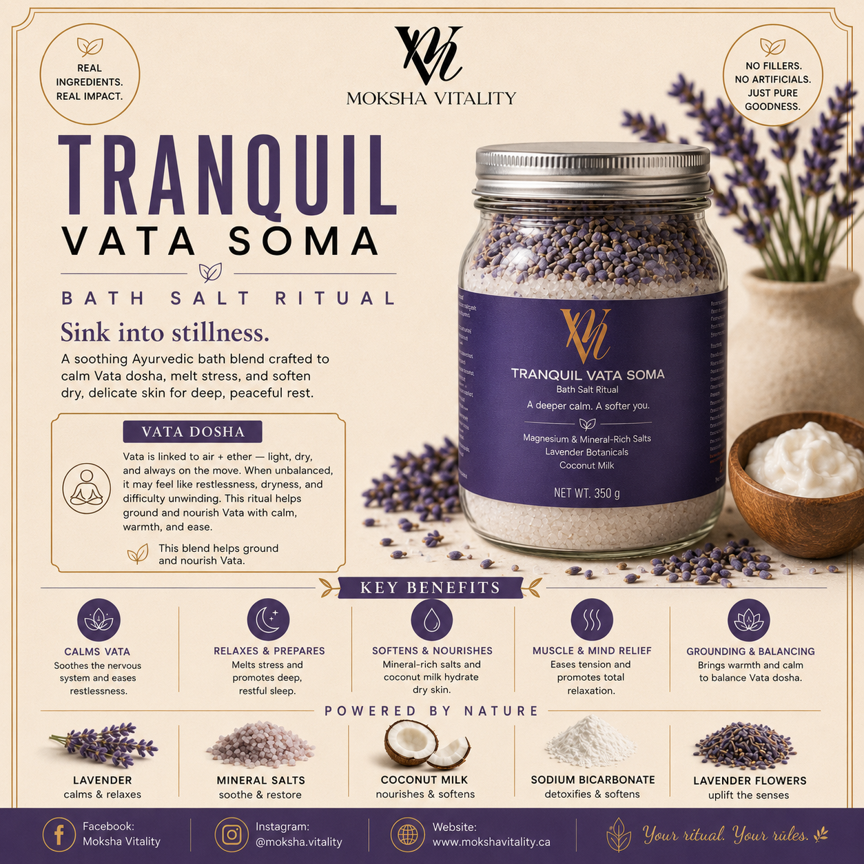 Tranquil Vata Soma Bath Soak (350 g)